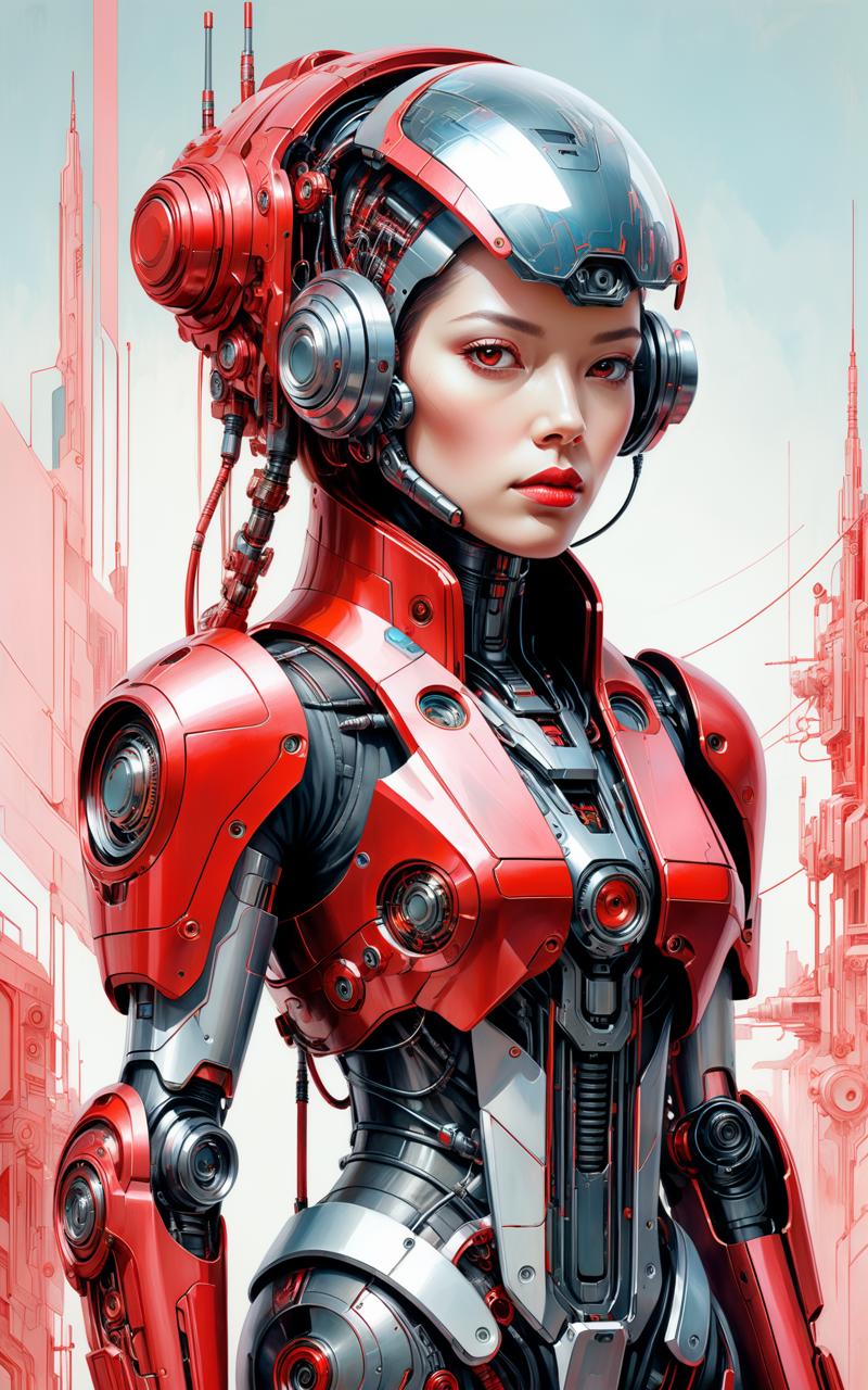 04596-402301548-Penciled, incredible cyborg, in a form-fitting mechanical exosuit, portrait of a woman, predominance of red and pastel, intricat.png